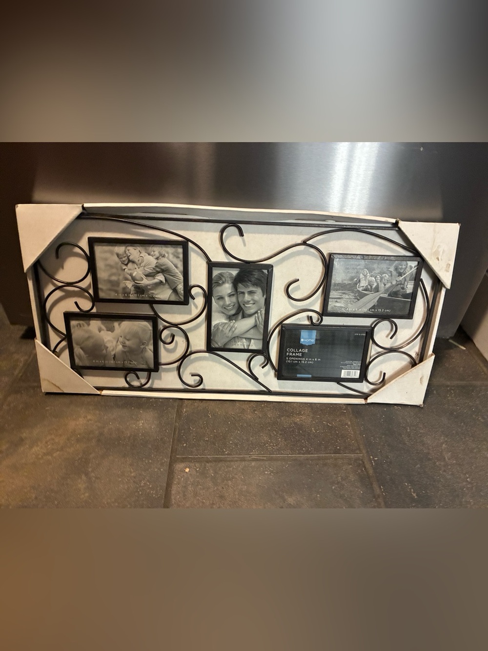 Ornate Scroll Multi-Photo Frame - Black
